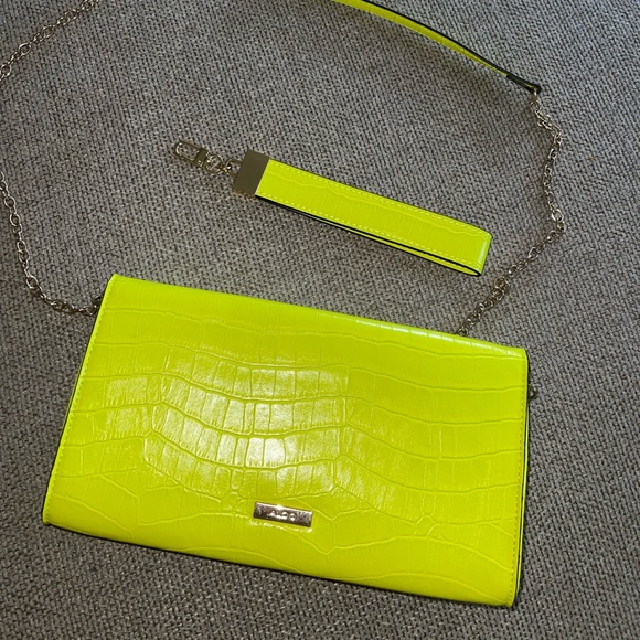 Aldo Bags Aldo Crossbody Bag Neon Yellow Comes With Free Matching